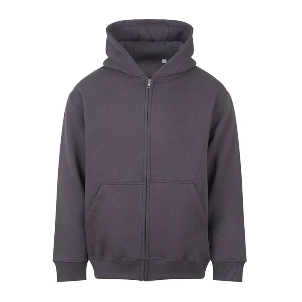 Awdis Mens Vision Heavyweight Full Zip Hoodie / Solid Charcoal